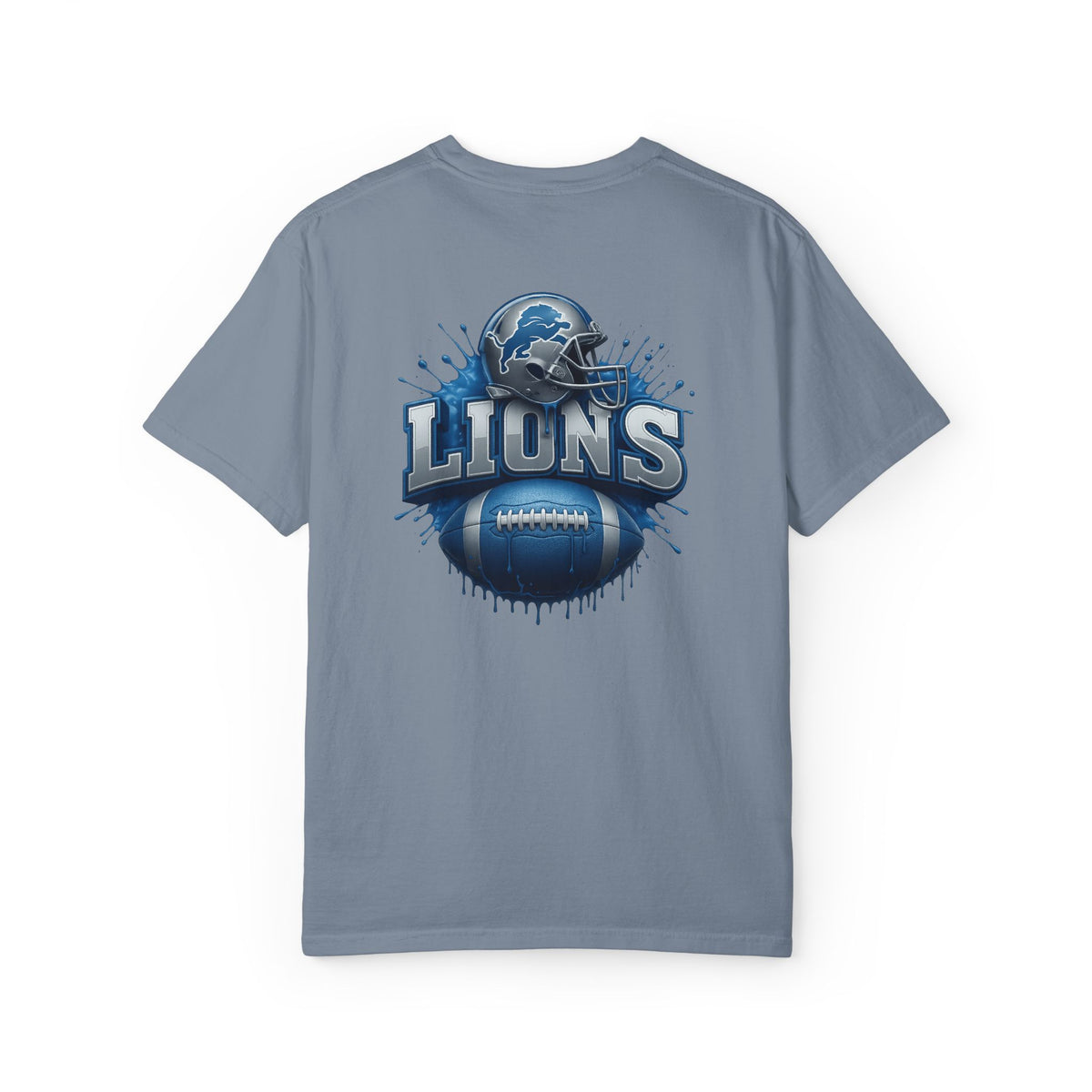 Football Graphic T-Shirt — Helmet & Ball Back Print