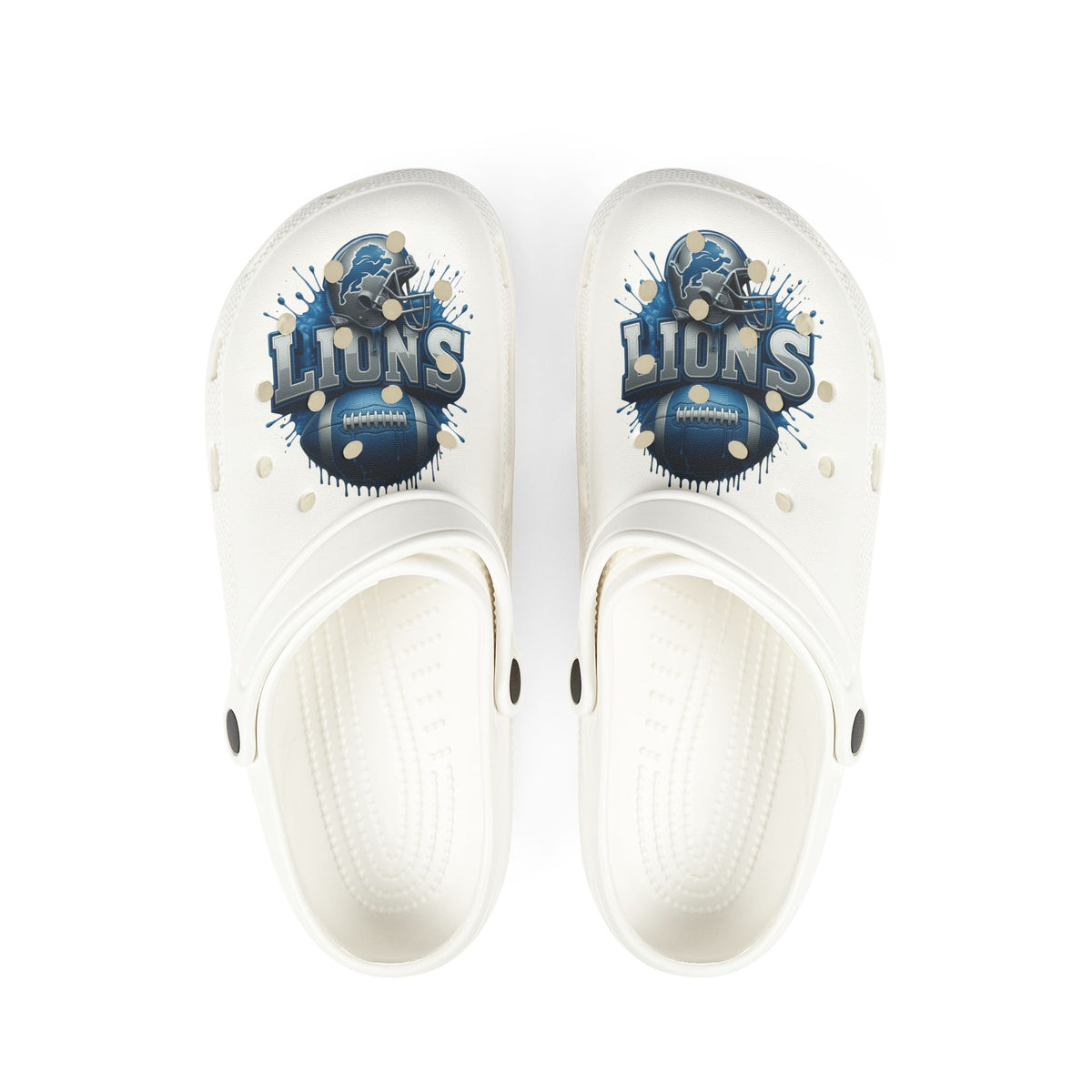Lions Graphic EVA Foam Clogs — Lightweight Casual Slip-On Shoes