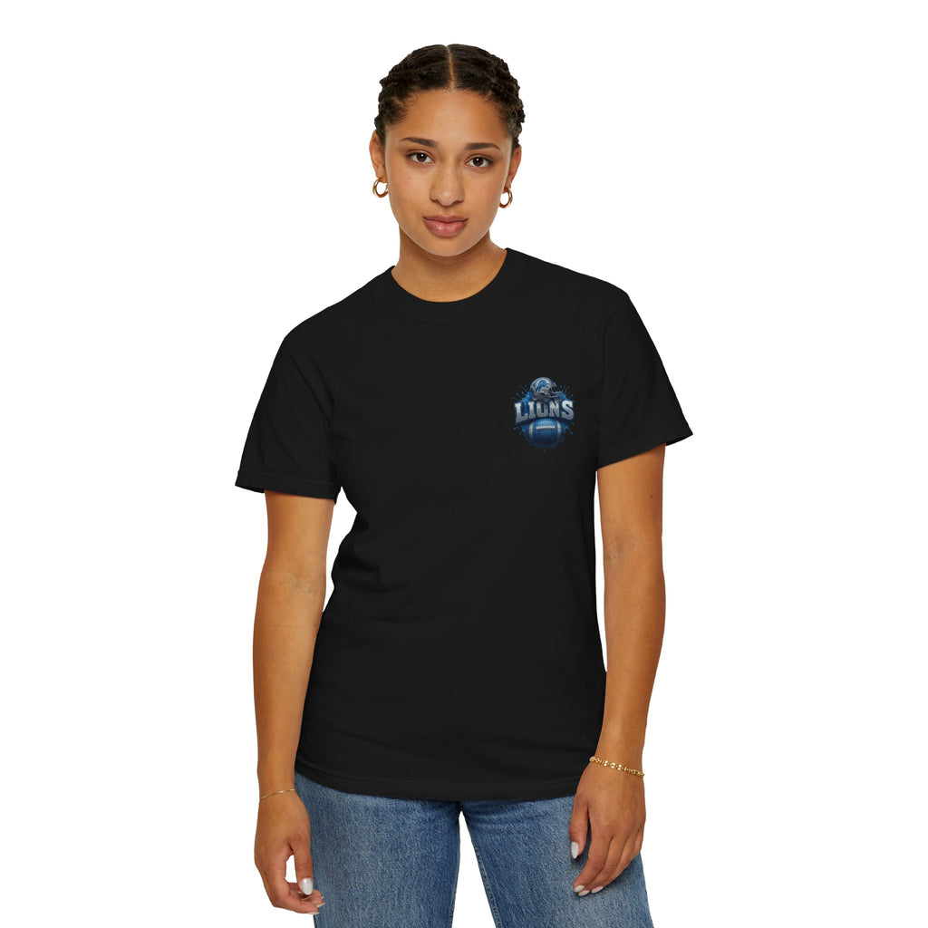 Football Graphic T-Shirt — Helmet & Ball Back Print