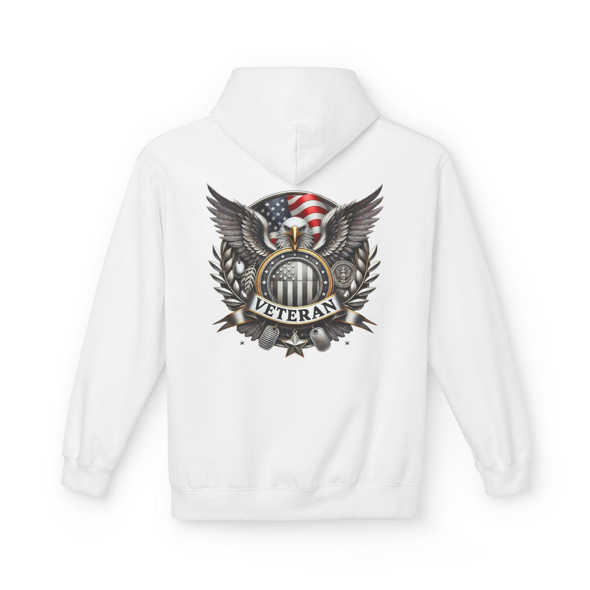 American Flag Eagle Veteran Hoodie | Patriotic Military Emblem