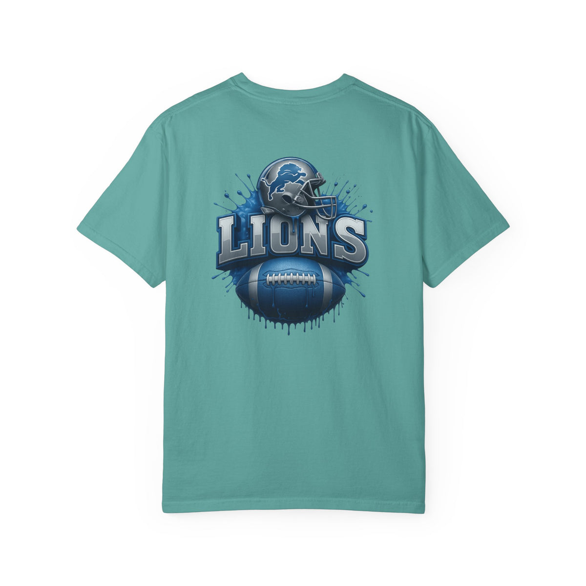 Football Graphic T-Shirt — Helmet & Ball Back Print