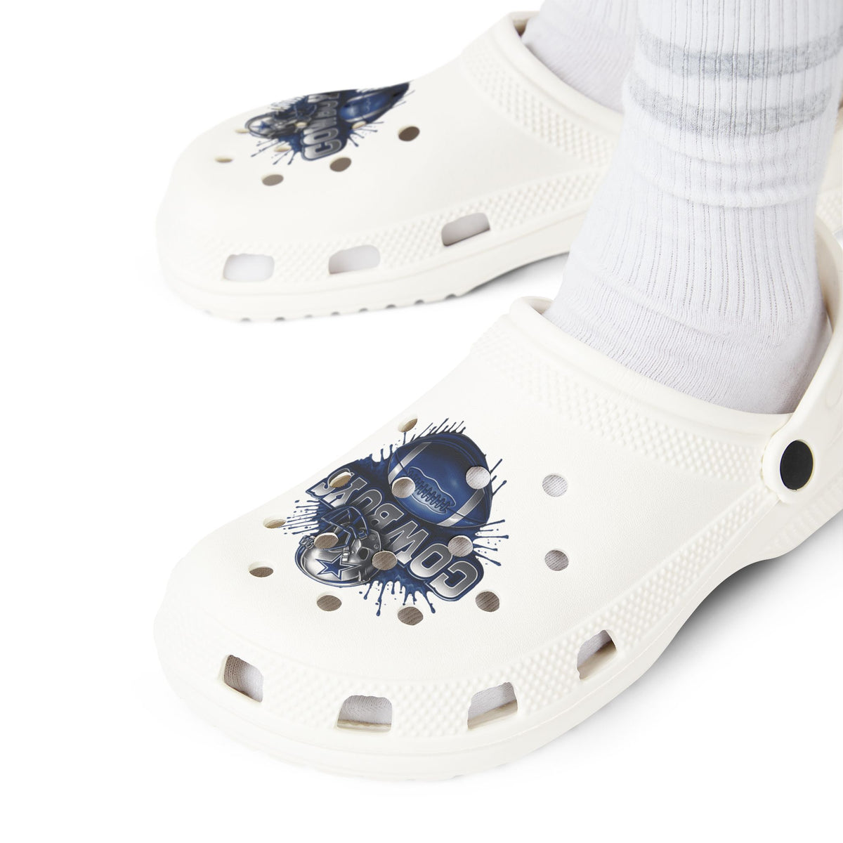 Cowboys Graphic Clog Shoes — EVA Foam Slip-On with 'Cow Boys' Design