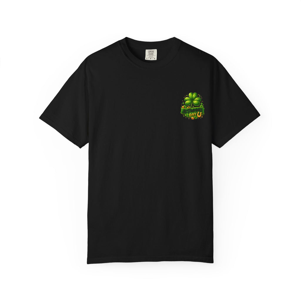 I Drink Therefore I Am Doberman St. Patrick's T-Shirt | Irish Shamrock Beer Tee