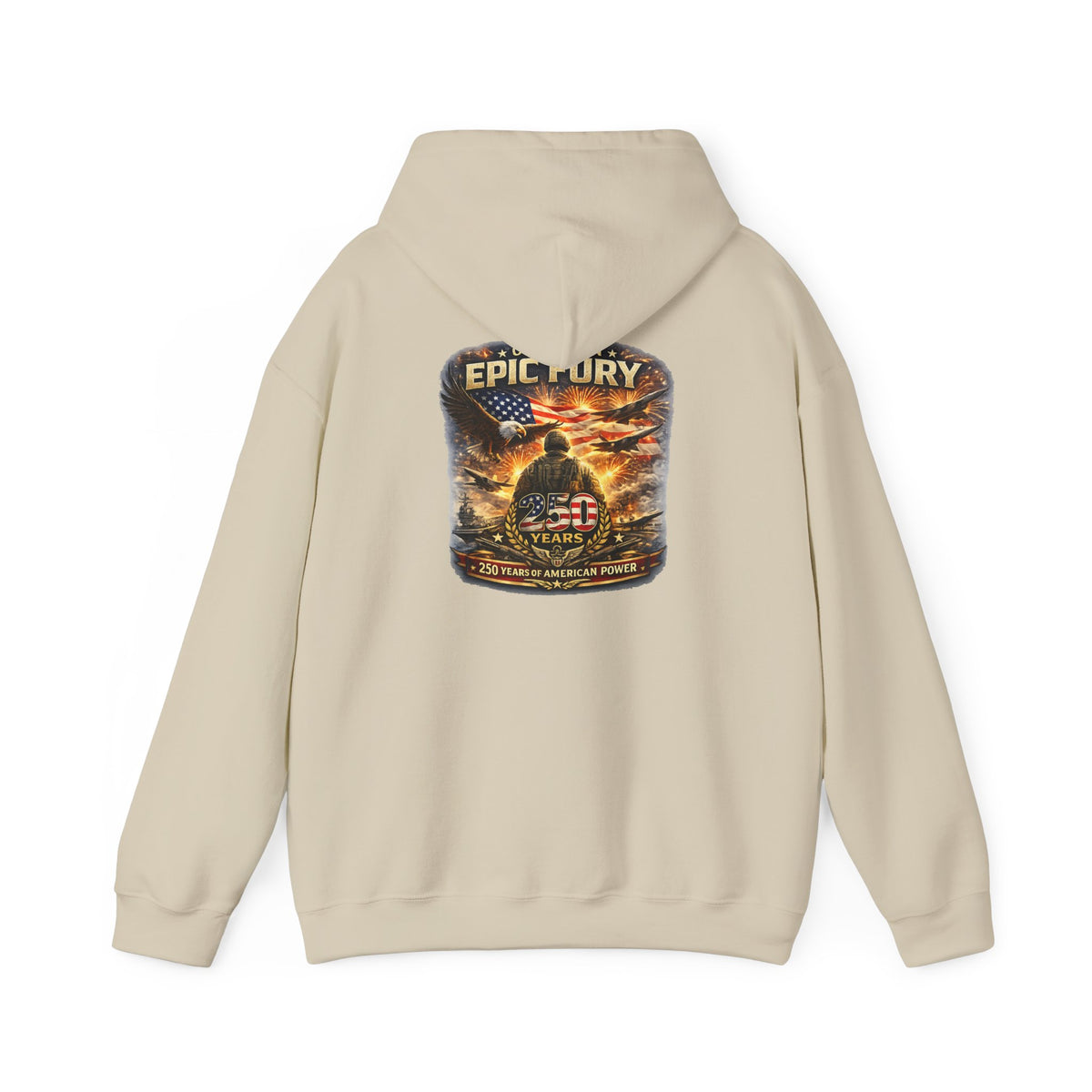 Epic Fury Soldier Helmet Hoodie | Military Memorial, American Flag