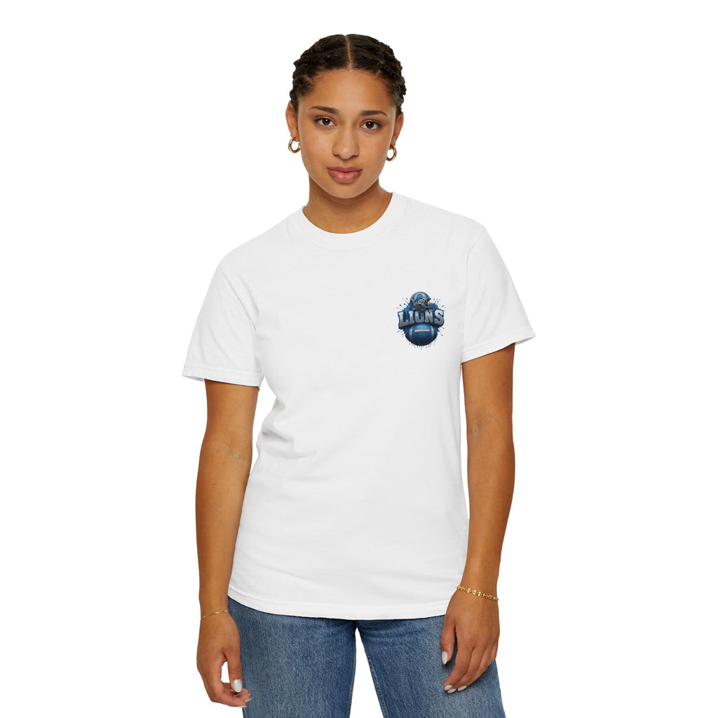 Football Graphic T-Shirt — Helmet & Ball Back Print