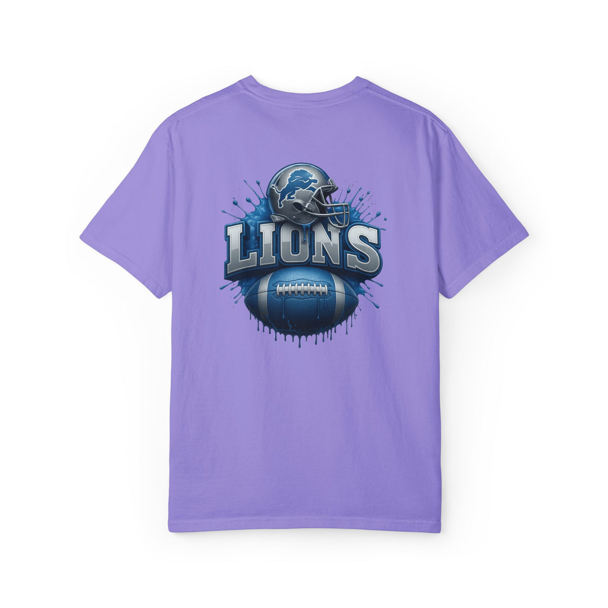 Football Graphic T-Shirt — Helmet & Ball Back Print