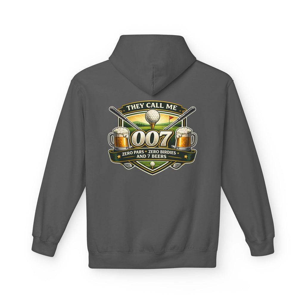 They Call Me 007 Golf Logo Hoodie | Golfers 007 Badge, Beer & Par Tee Design