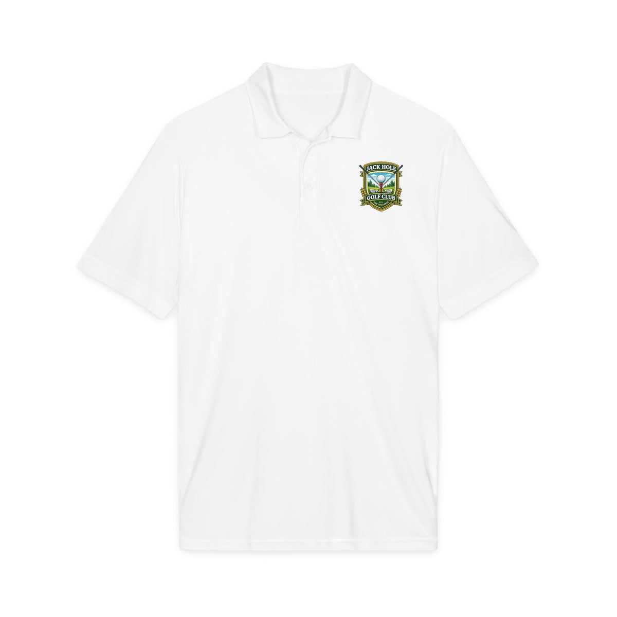 Shoreline Crest Logo Polo | Embroidered Golf Club Crest