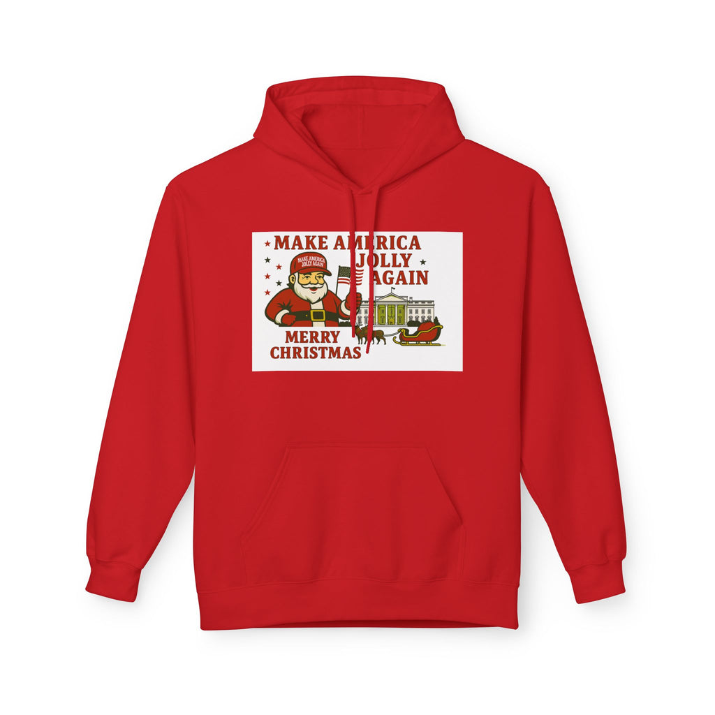 Make America Jolly Again Christmas Hoodie — Santa & White House Holiday Sweatshirt