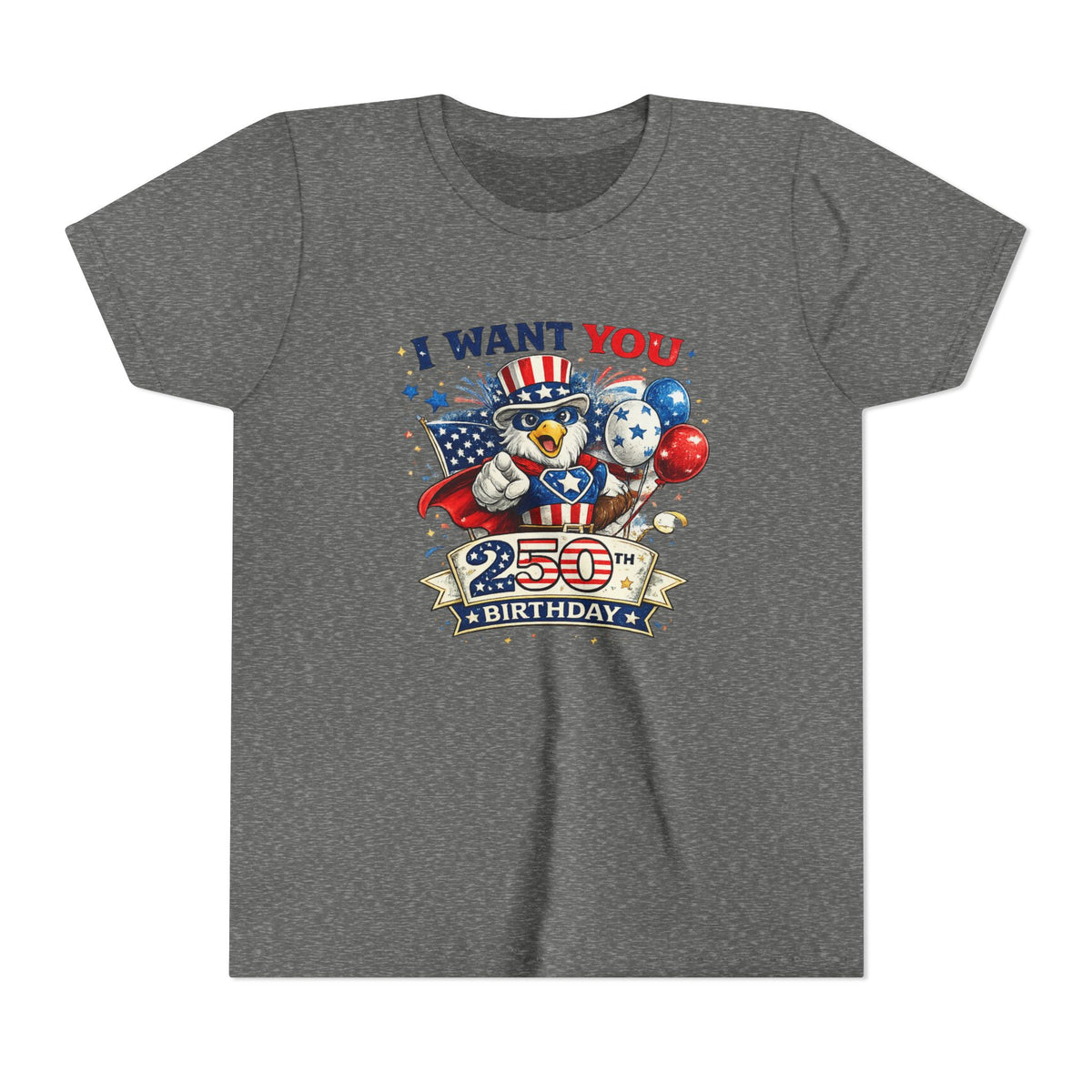 I Want You Eagle 250th Birthday Youth Tee | Patriotic Independence Day
