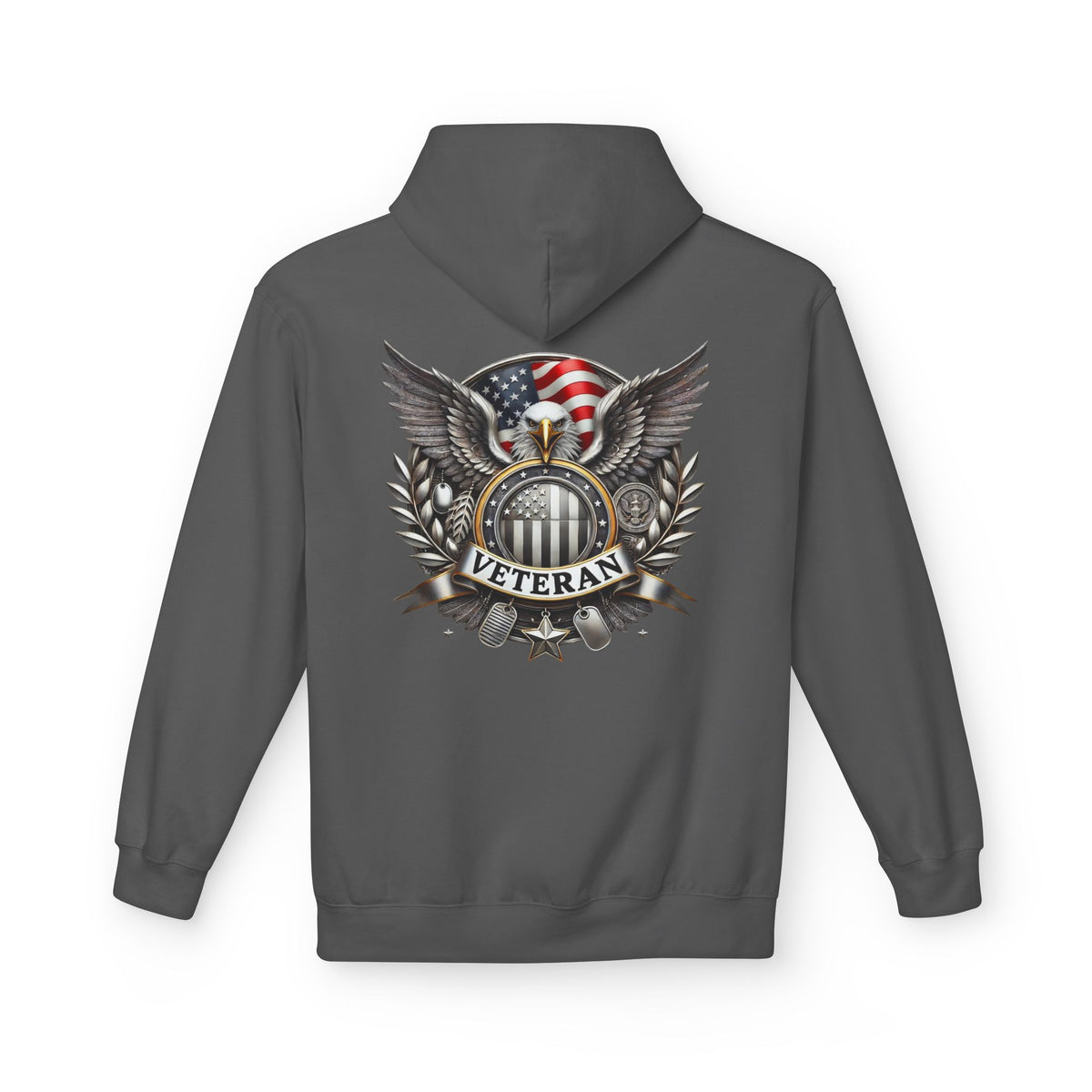 American Flag Eagle Veteran Hoodie | Patriotic Military Emblem