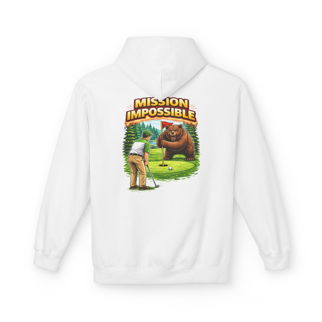 Mission Impossible Bear Golf Hoodie | Humorous Golf Illustration