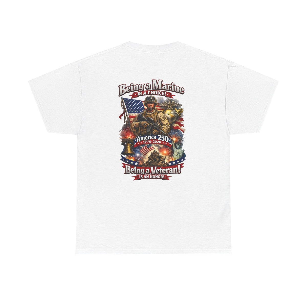 Being a Marine Veteran T-Shirt | Patriotic American Flag Military Tee