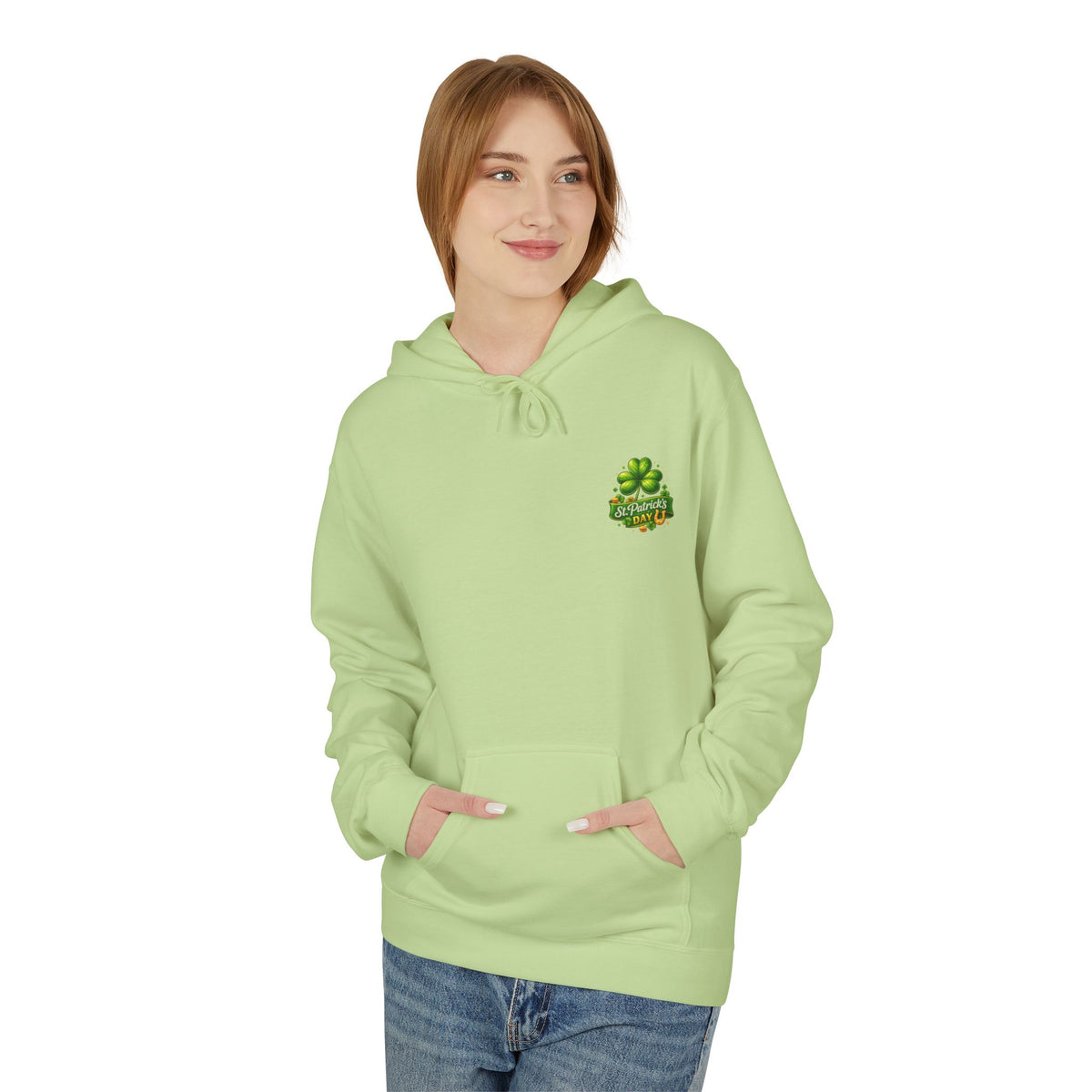 Hoodie — "Lucky Beer Drinking" St. Patrick's Day Shamrock Sweatshirt