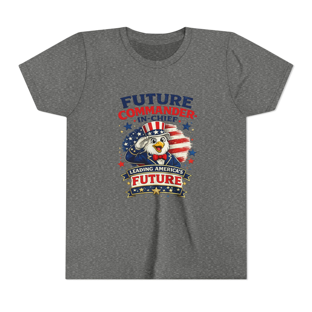 Future Commander in Chief Youth Tee | Patriotic Eagle, USA Stars Stripes