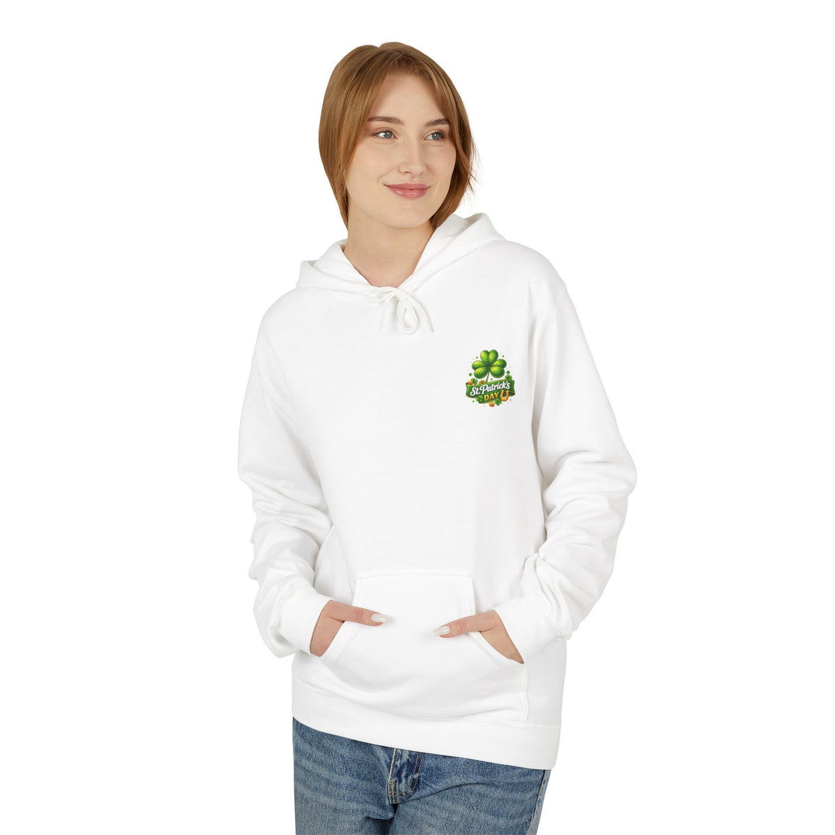 Hoodie — "Lucky Beer Drinking" St. Patrick's Day Shamrock Sweatshirt