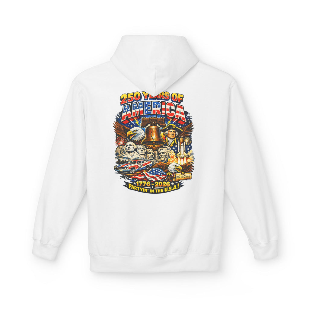 250 Years of America Hoodie | 1776-2026 Patriotic Liberty Bell Graphic
