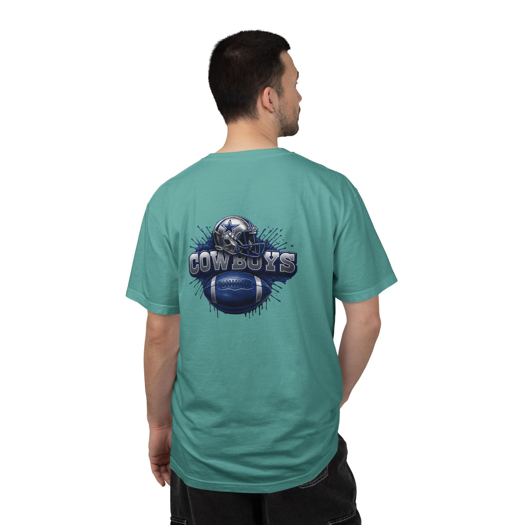 Dallas Cowboys Football T-Shirt — Team Helmet & Ball Logo Tee