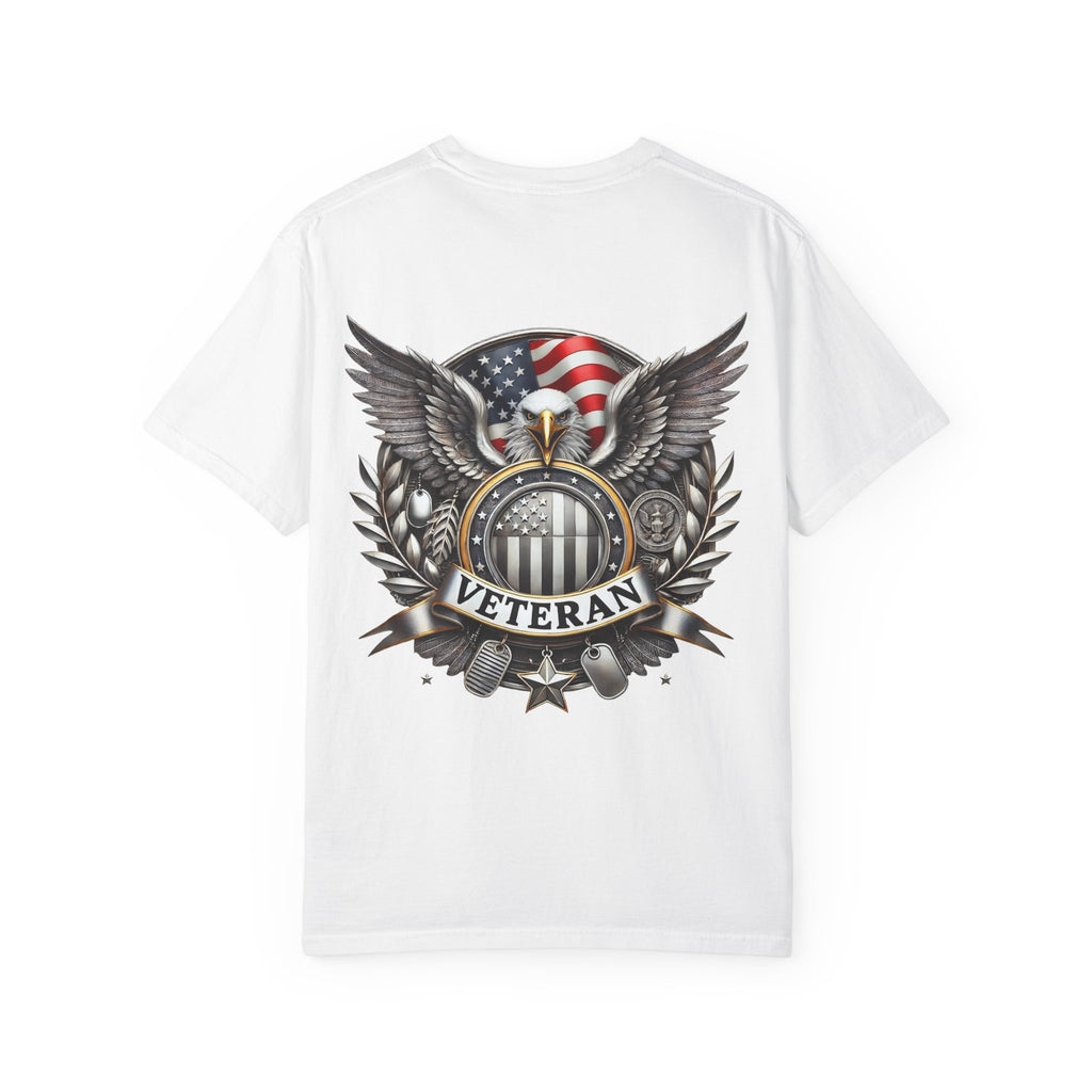 American Flag Eagle Veteran T-shirt | Military Emblem Tee