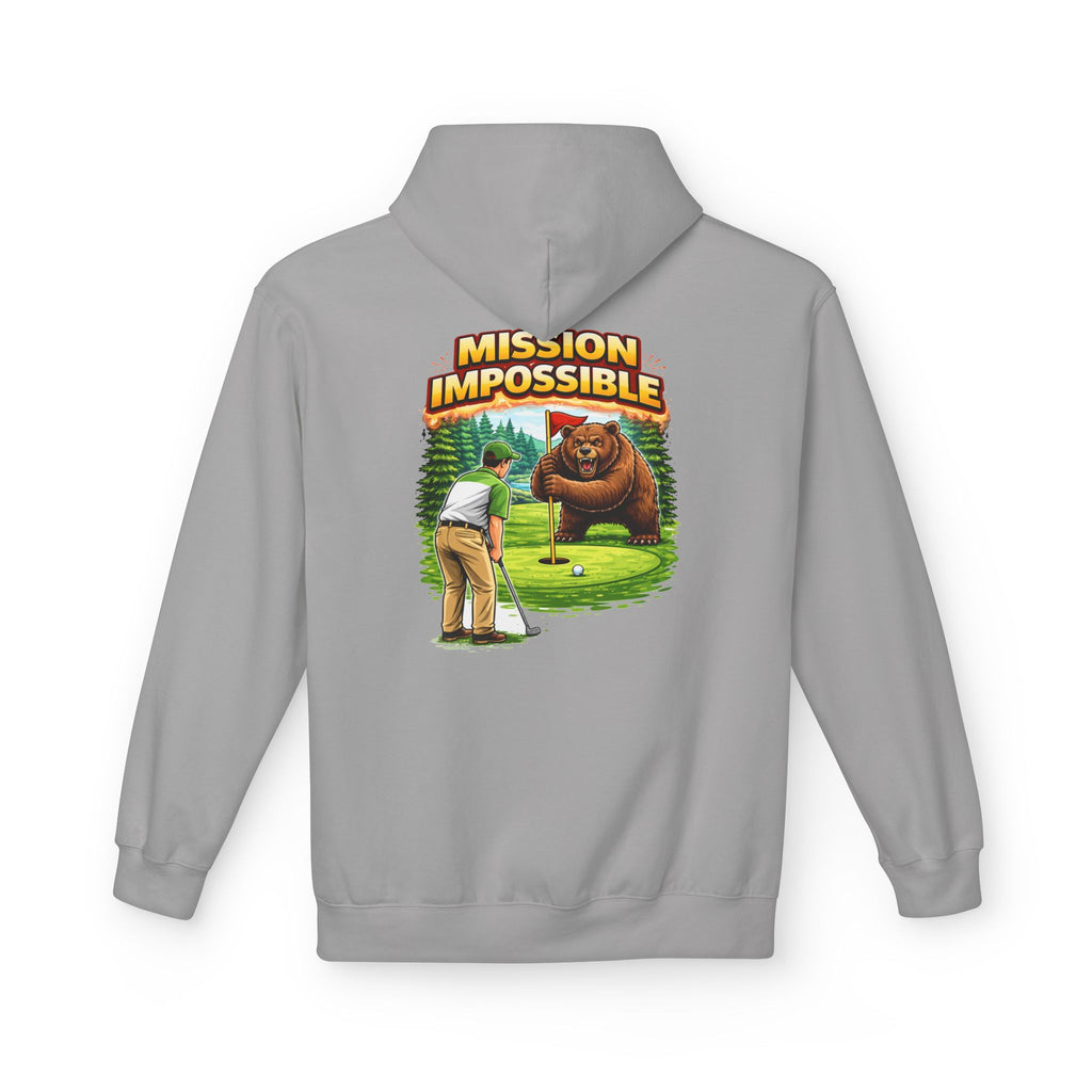 Mission Impossible Bear Golf Hoodie | Humorous Golf Illustration