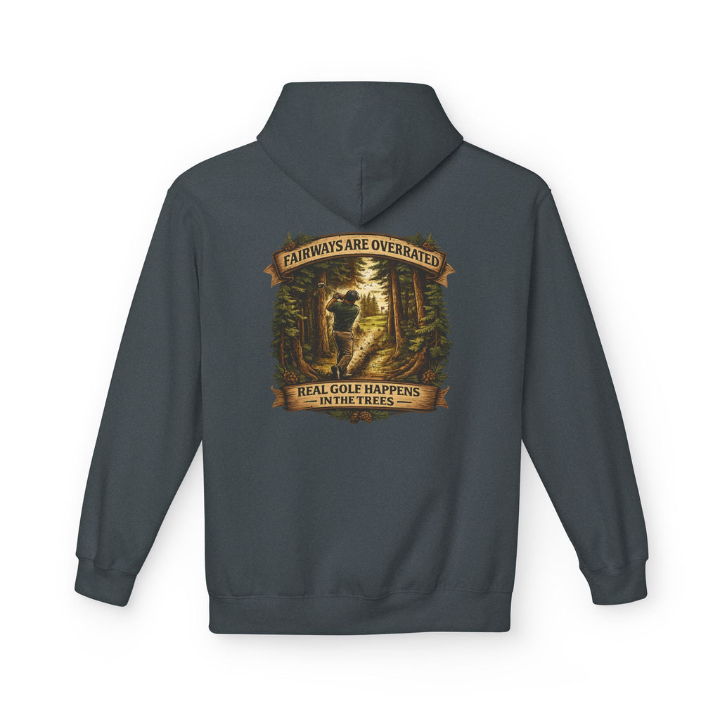 Fairways are Overrated Illustration Hoodie | 'Fairways Are Overrated' Woodland Golf Design