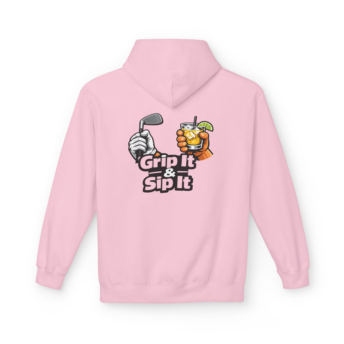 Grip It & Sip It Golf Hoodie | Golf Club and Cocktail Design