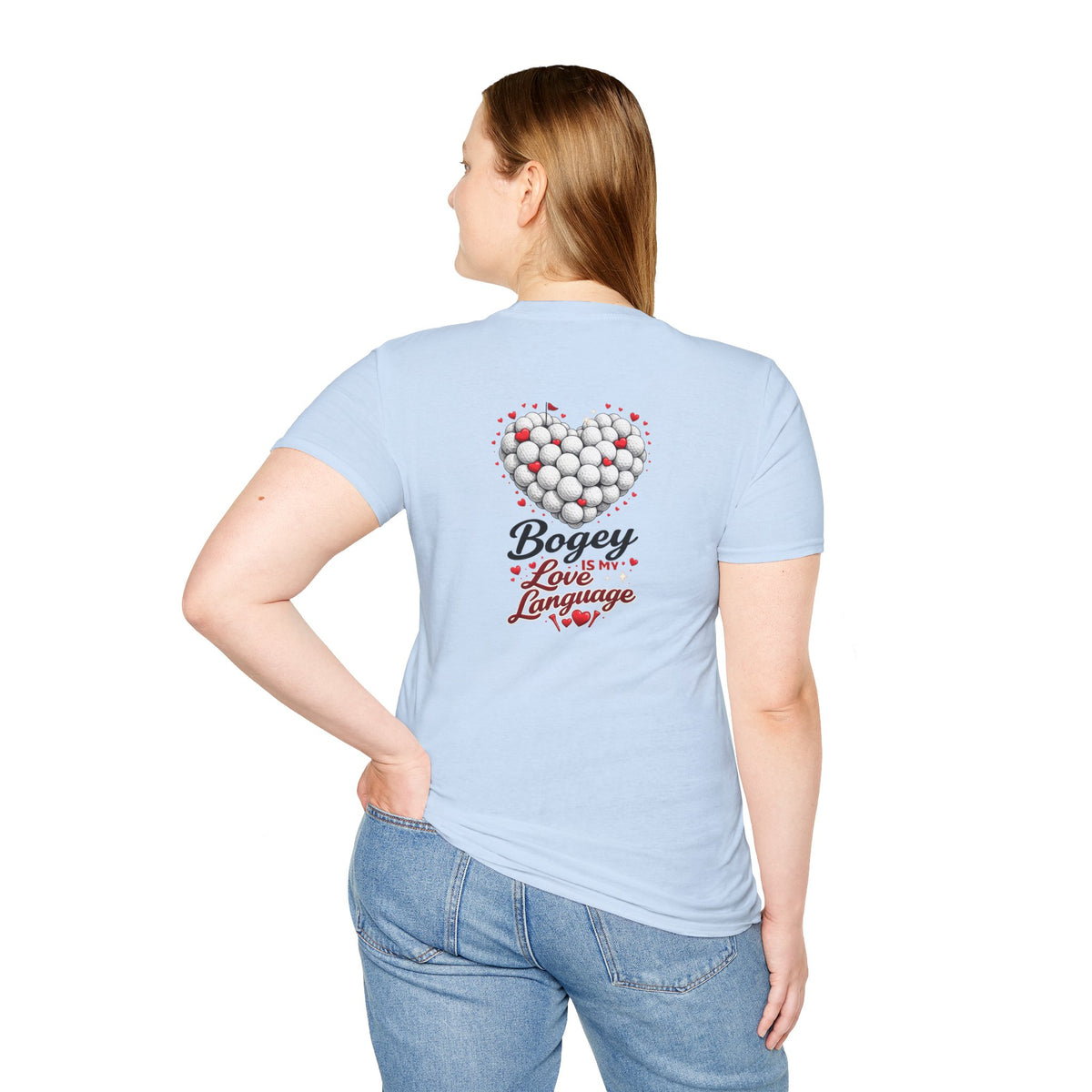Bogey Is My Love Language T-Shirt | Golf Ball Heart, Golf Humor