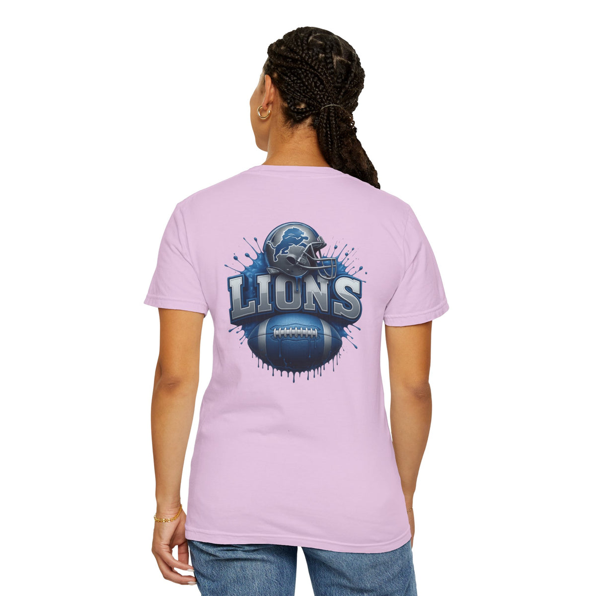 Football Graphic T-Shirt — Helmet & Ball Back Print