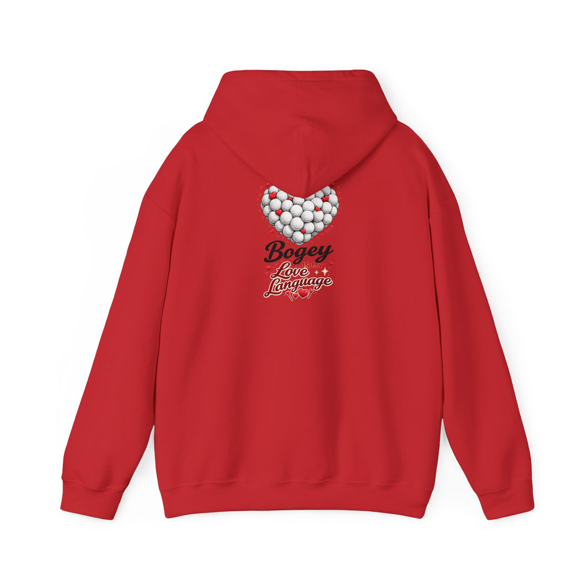Bogey Love Language hoodie | Golf ball heart design sweatshirt