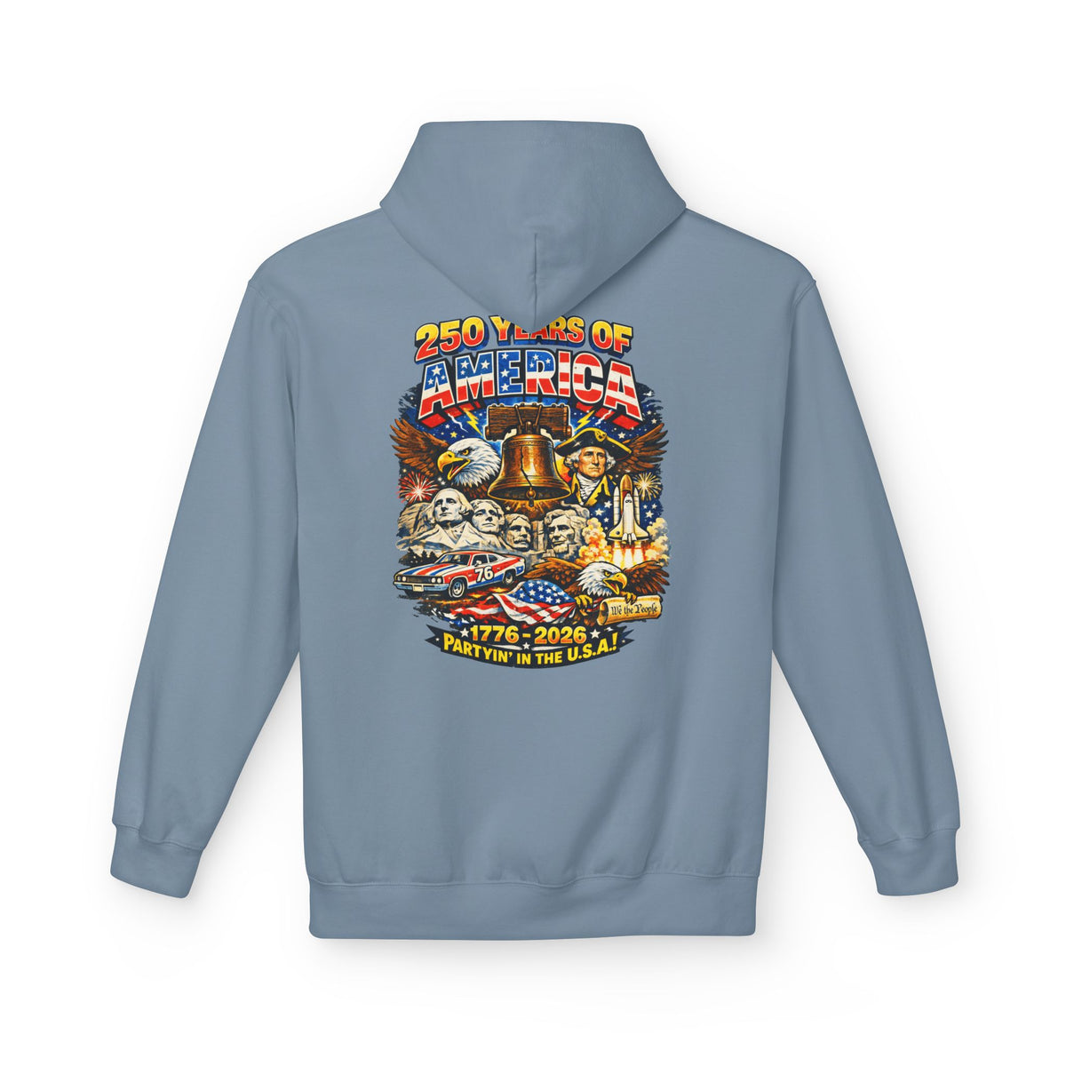 250 Years of America Hoodie | 1776-2026 Patriotic Liberty Bell Graphic