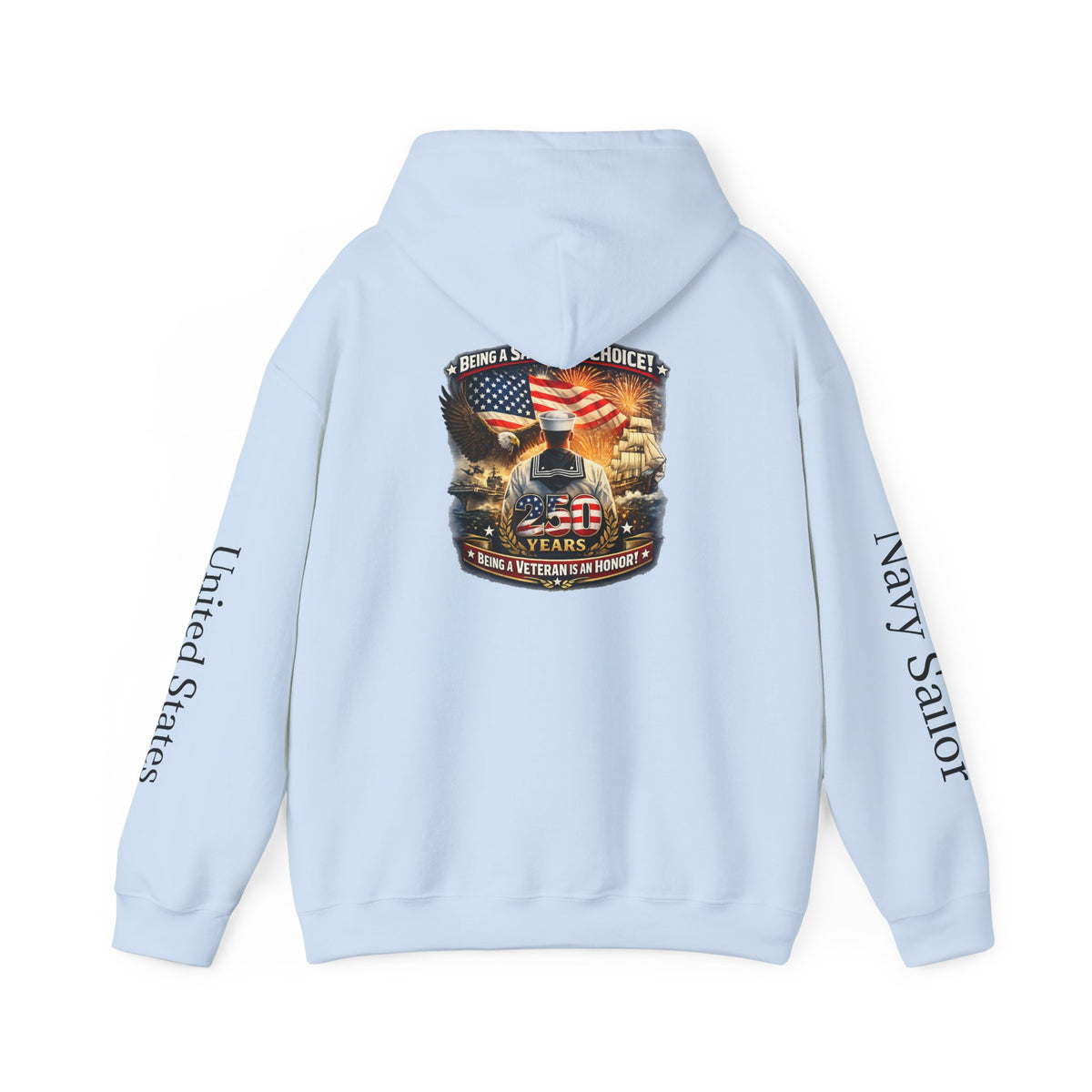 Navy Sailor American Flag Skull Hoodie | Veteran Tribute Hoodie