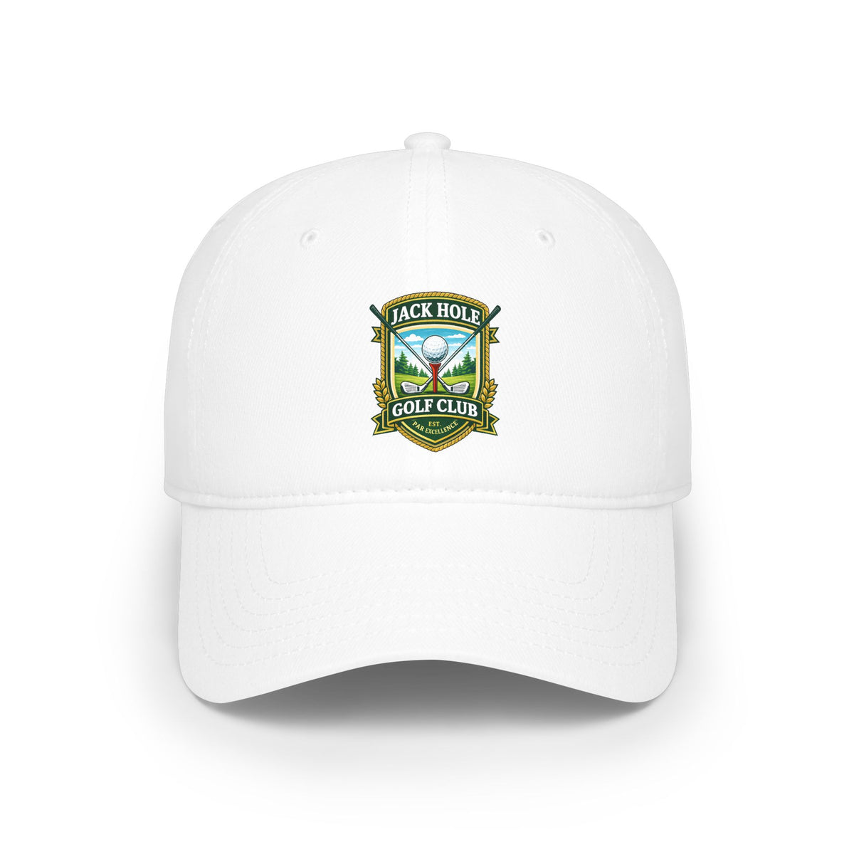 Jack Hole Golf Club crest Baseball Cap | embroidered golf logo