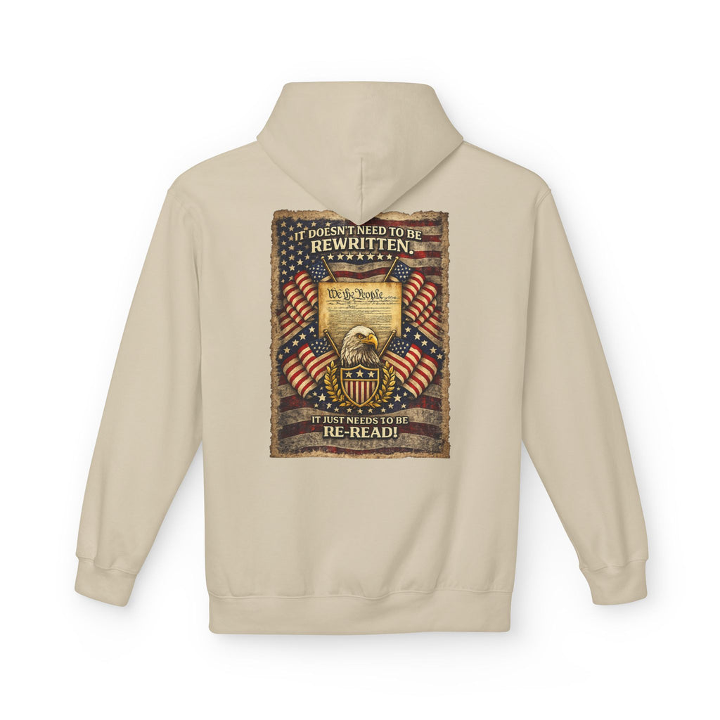 Constitution & Bald Eagle Hoodie | Patriotic American Flag, Historical Document Design