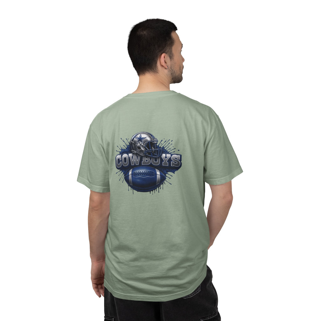Dallas Cowboys Football T-Shirt — Team Helmet & Ball Logo Tee