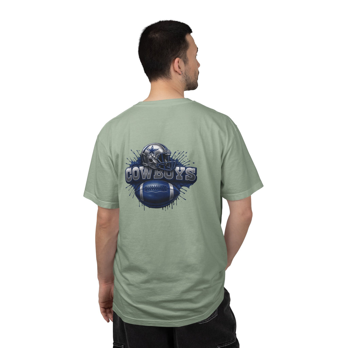 Dallas Cowboys Football T-Shirt — Team Helmet & Ball Logo Tee