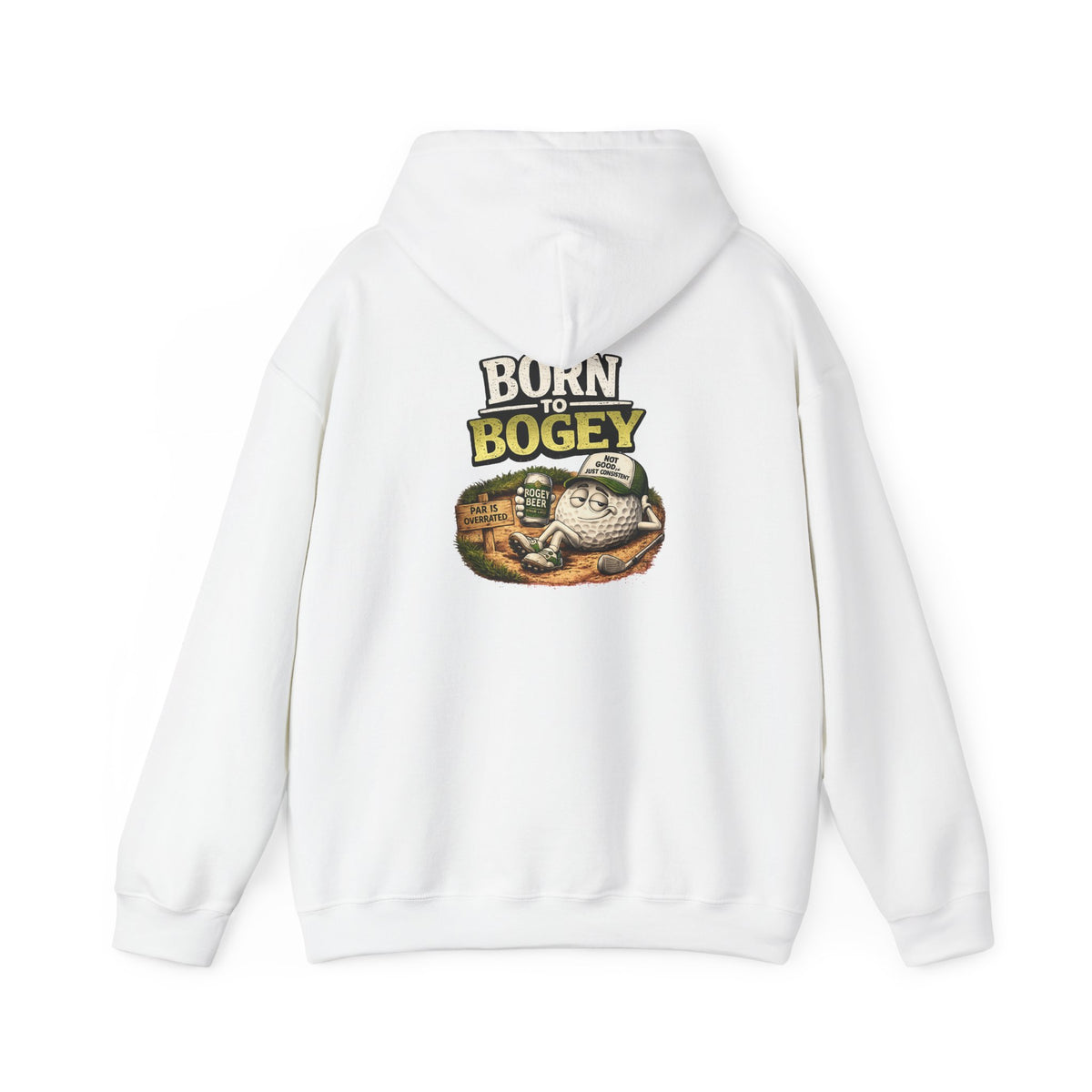 Born to Bogey frog illustration Hoodie | Golf humor sweatshirt