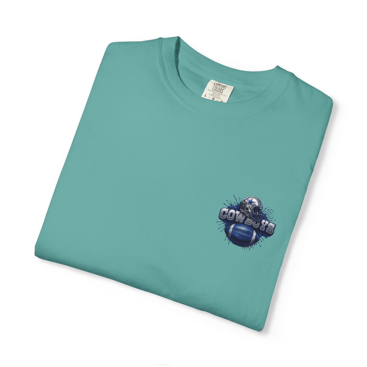 Dallas Cowboys Football T-Shirt — Team Helmet & Ball Logo Tee