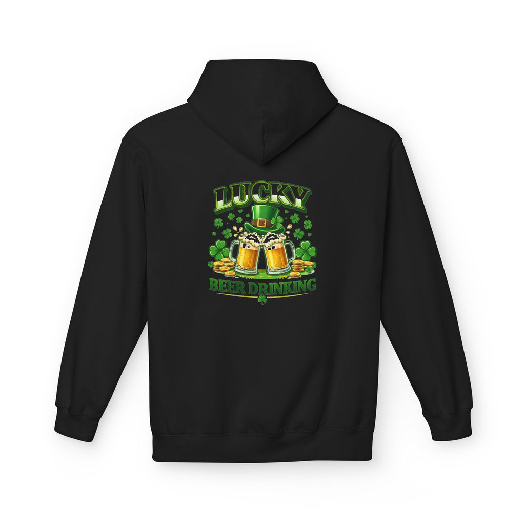 Hoodie — "Lucky Beer Drinking" St. Patrick's Day Shamrock Sweatshirt