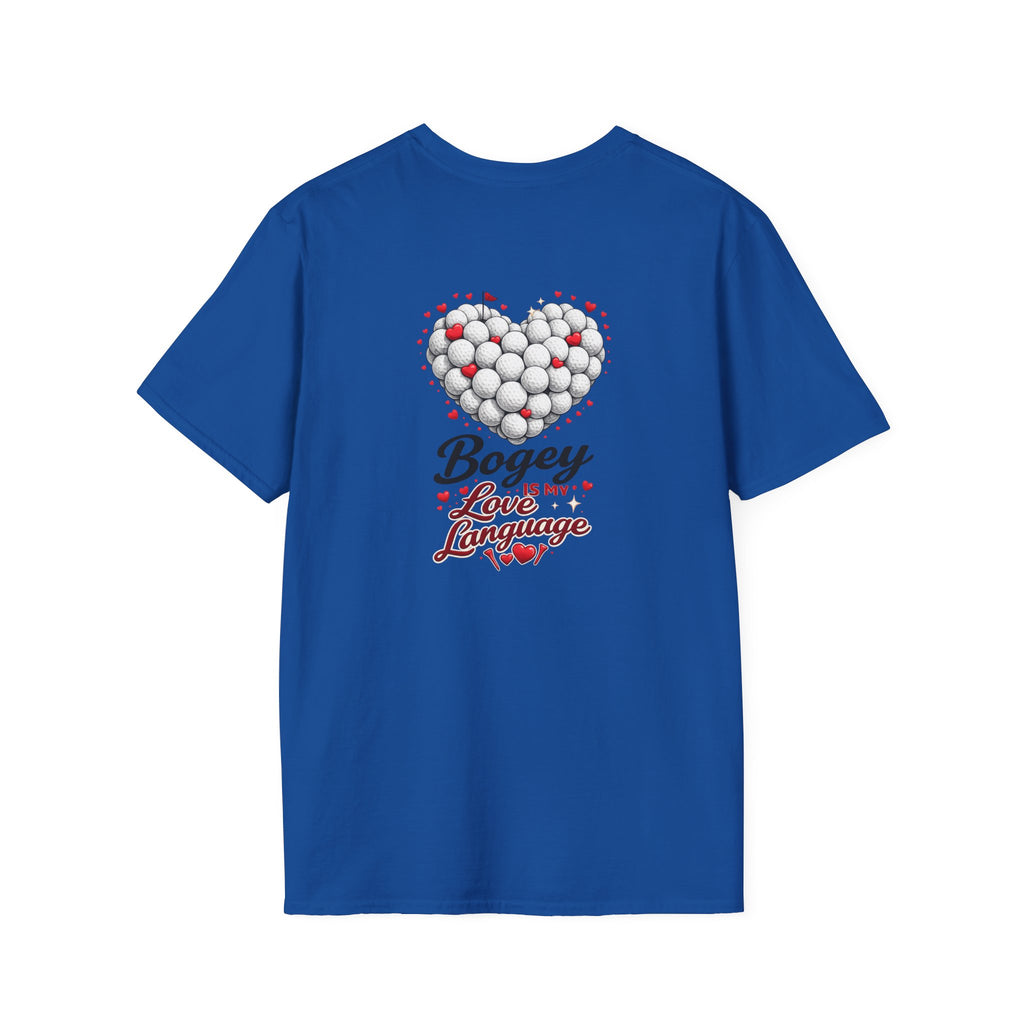 Bogey Is My Love Language T-Shirt | Golf Ball Heart, Golf Humor