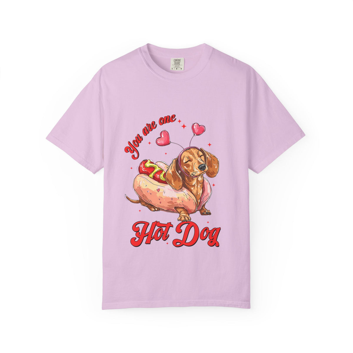 You Are One Hot Dog T-Shirt — Cute Dachshund Valentine Graphic Tee