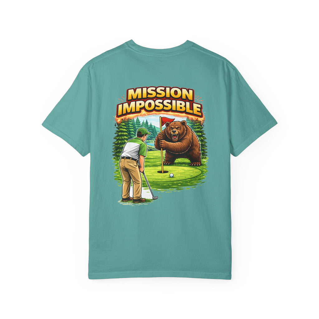 Mission Impossible golfing bear T-Shirt | Funny Golf Tee