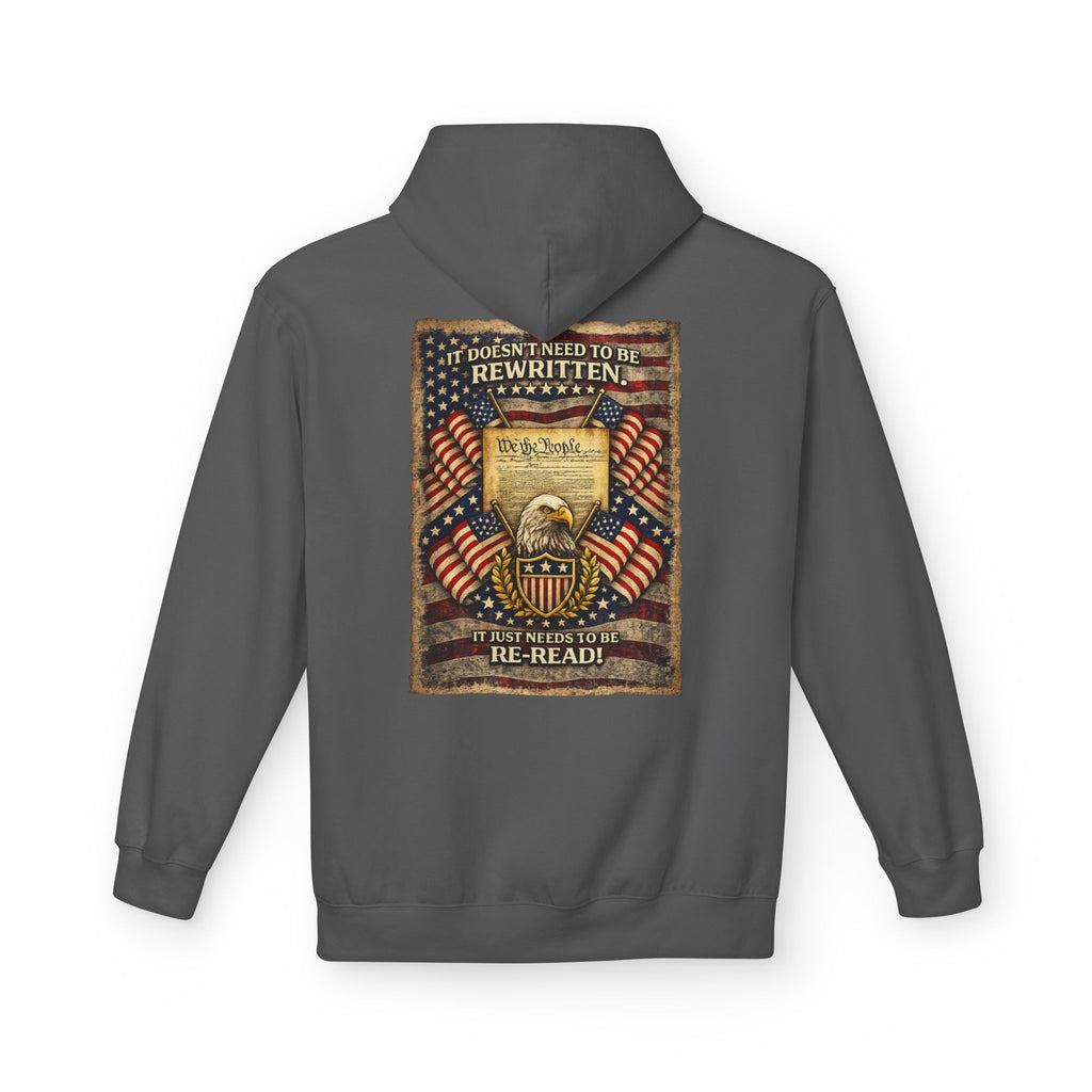 Constitution & Bald Eagle Hoodie | Patriotic American Flag, Historical Document Design