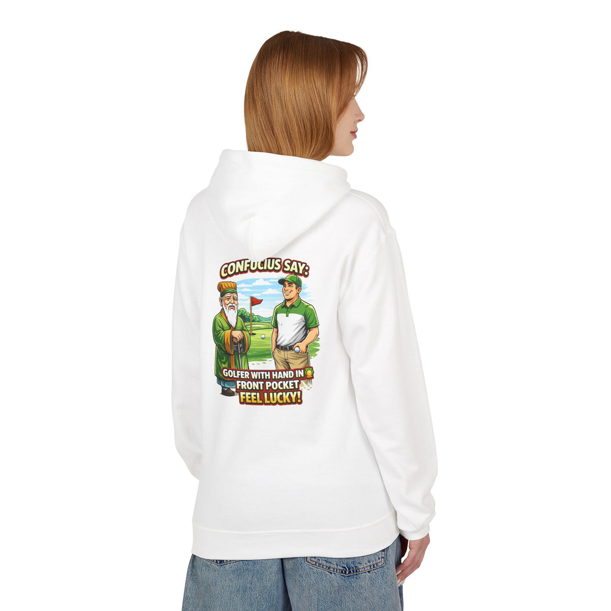 Confucius Say Golfers With Hands In Front Pocket Hoodie | Funny Golf Humor