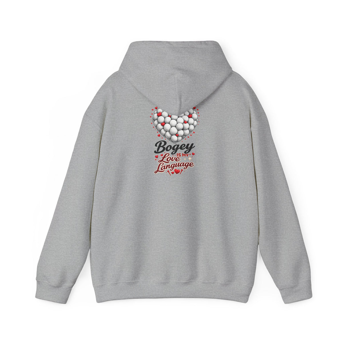 Bogey Love Language hoodie | Golf ball heart design sweatshirt