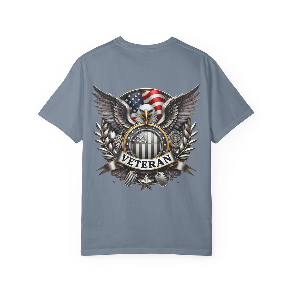American Flag Eagle Veteran T-shirt | Military Emblem Tee