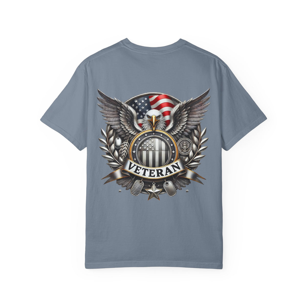 American Flag Eagle Veteran T-shirt | Military Emblem Tee