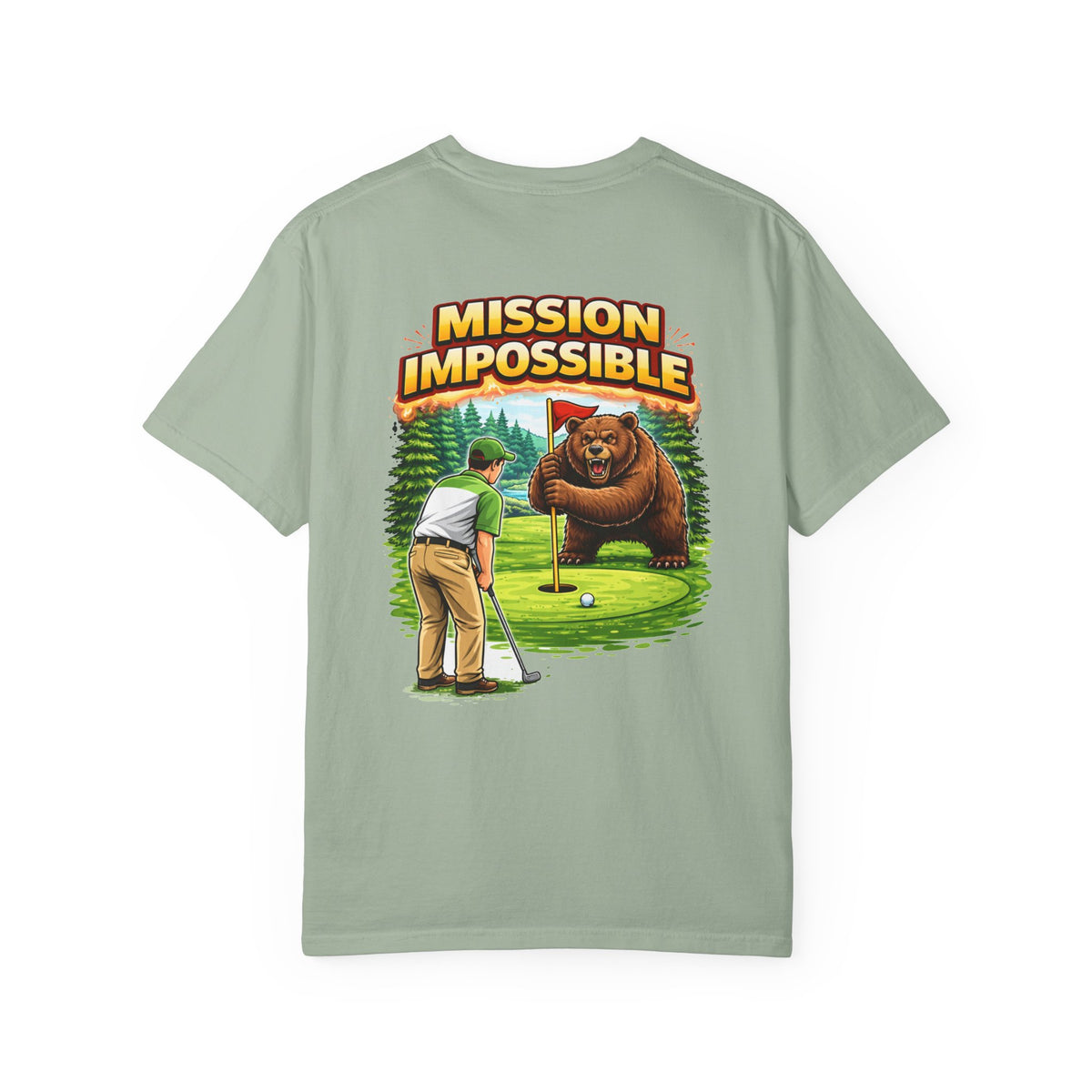 Mission Impossible golfing bear T-Shirt | Funny Golf Tee