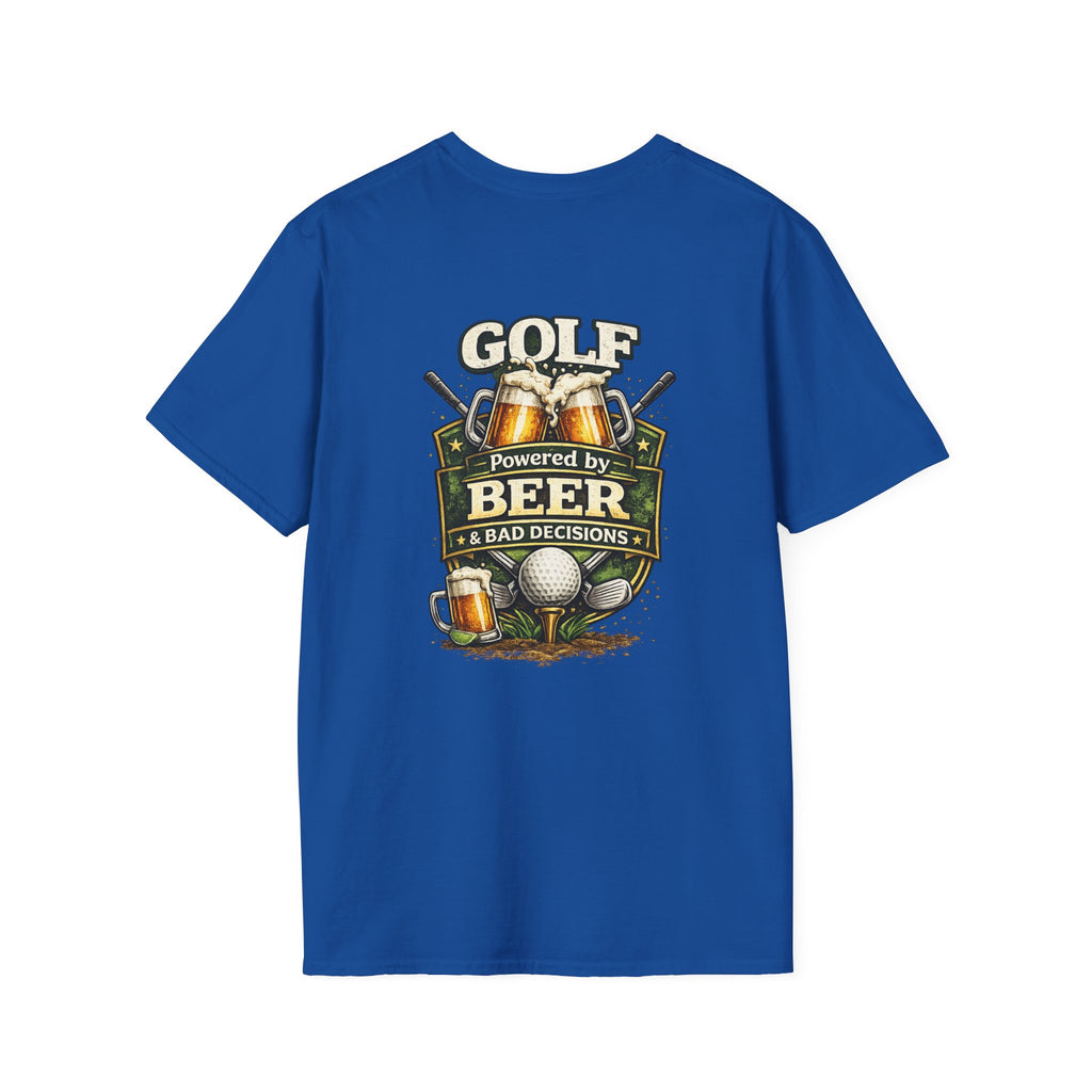 Golf Powered by Beer T-Shirt | Beer Golf Graphic Tee