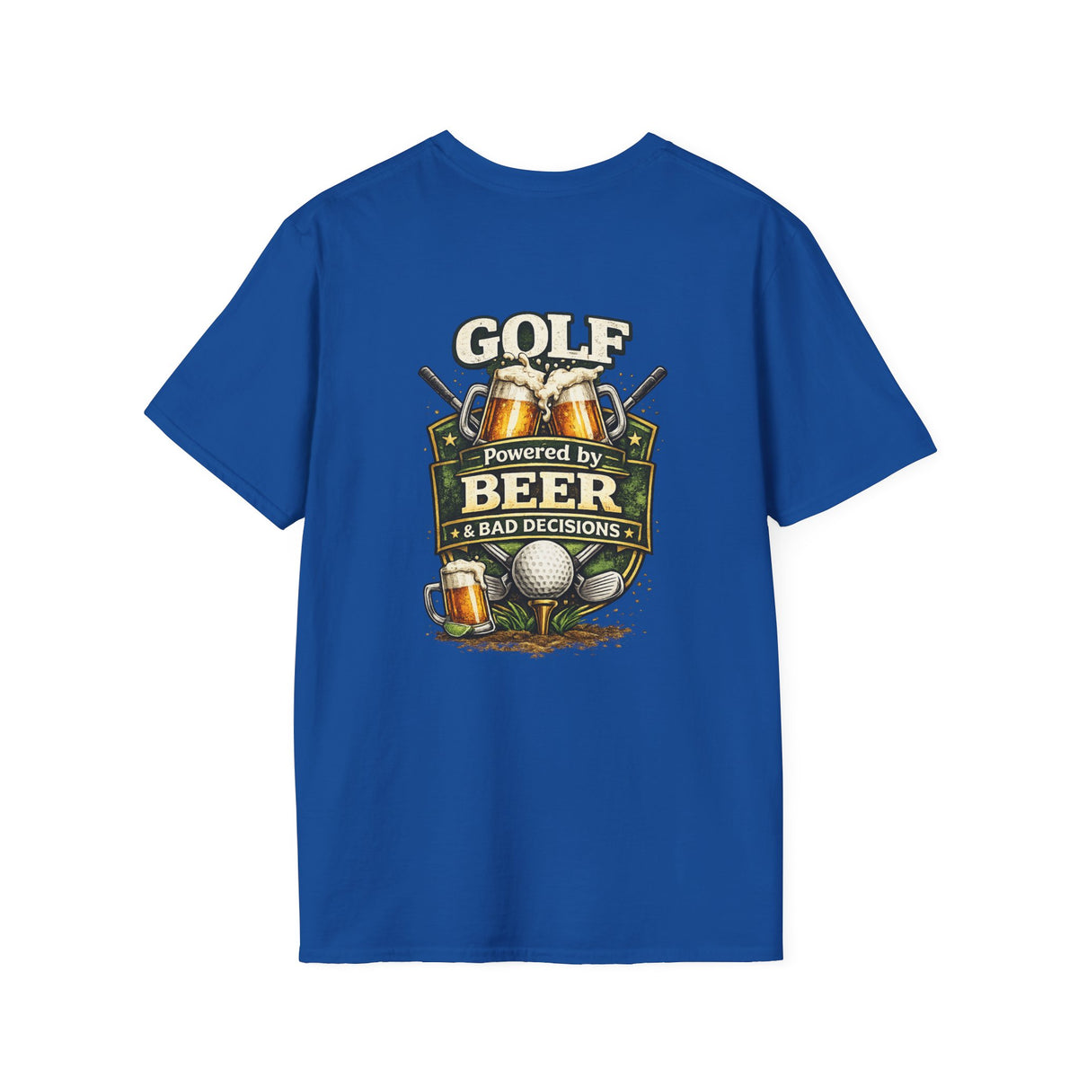 Golf Powered by Beer T-Shirt | Beer Golf Graphic Tee