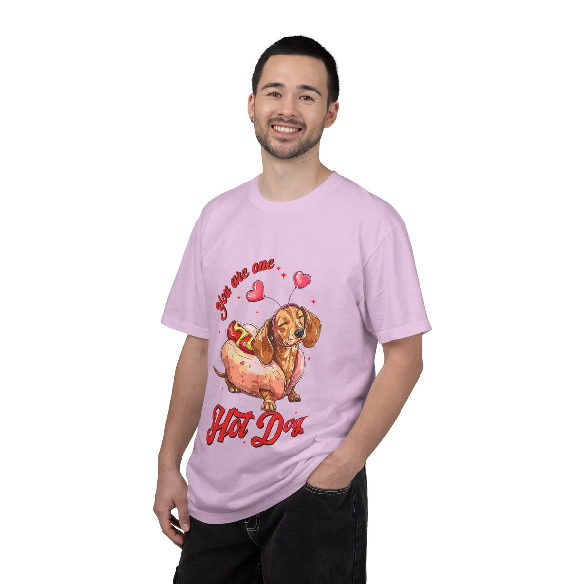 You Are One Hot Dog T-Shirt — Cute Dachshund Valentine Graphic Tee